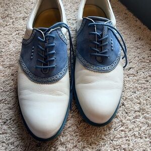 Woman’s Blue and White Ecco golf shoes